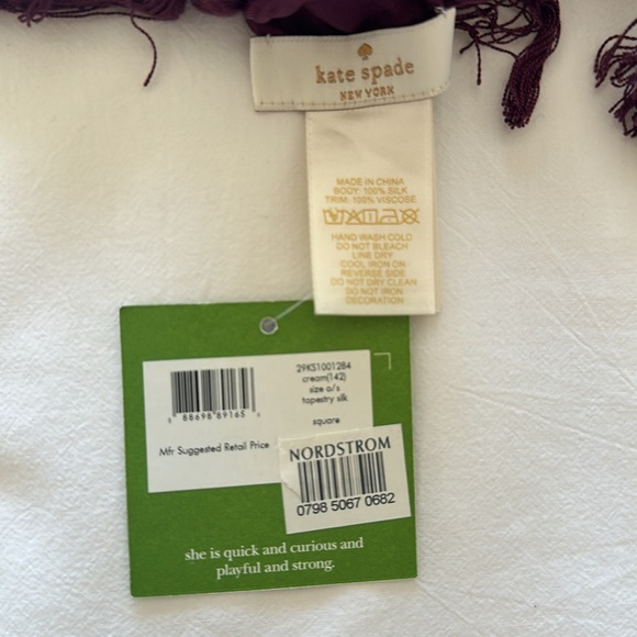 Kate Spade Silk Scarf NWT - Picture 2 of 3